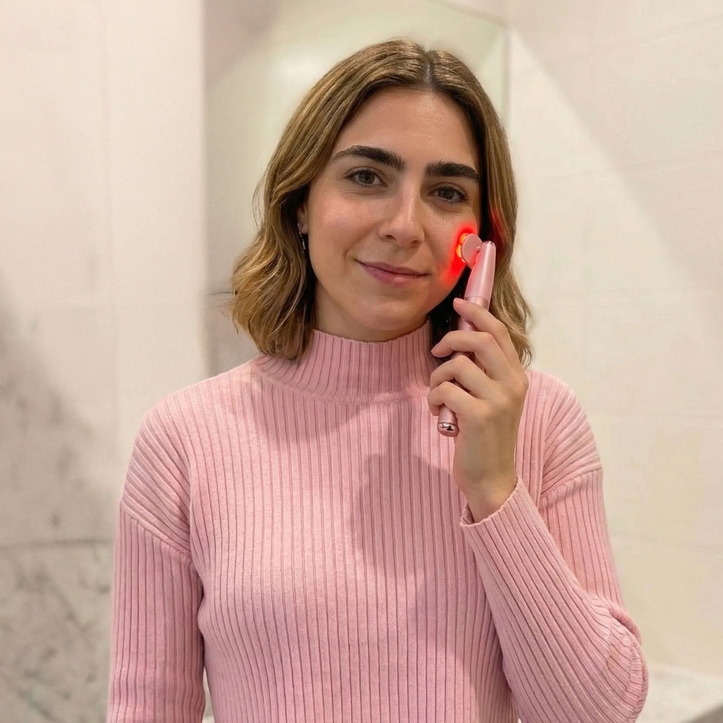 Institut-Set Gesicht & Augen – RF EMS LED Anti-Aging-Gesichtsgerät + Augenmaske