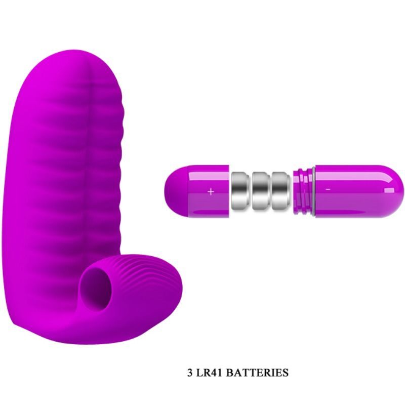 Pretty Love Abbott Doppelfingeraufsatz Vibrator mit Klitorisstimulation pink