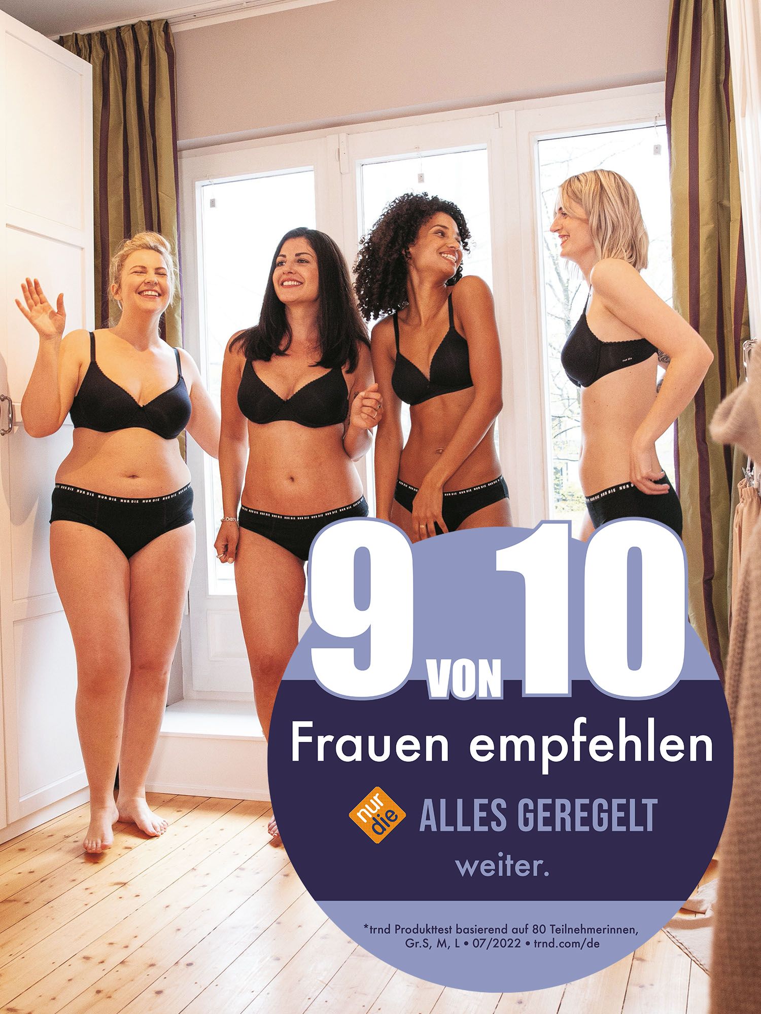 NUR DIE Doppelpack Periodenunterwäsche Alles Geregelt Panty stark - schwarz - Größe 36-38