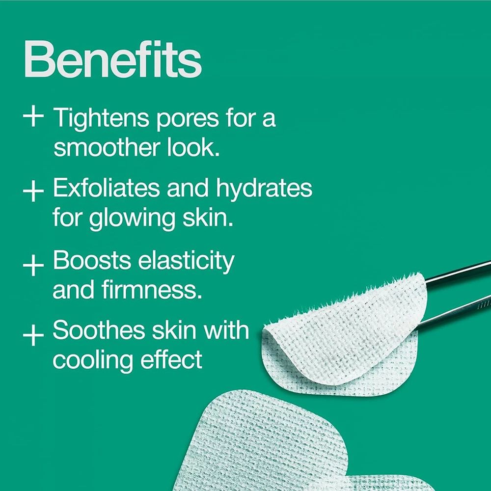 Vorteile: Poren straffen, Peeling, Feuchtigkeit, Elastizität, Kühlung. Zwei Pads.