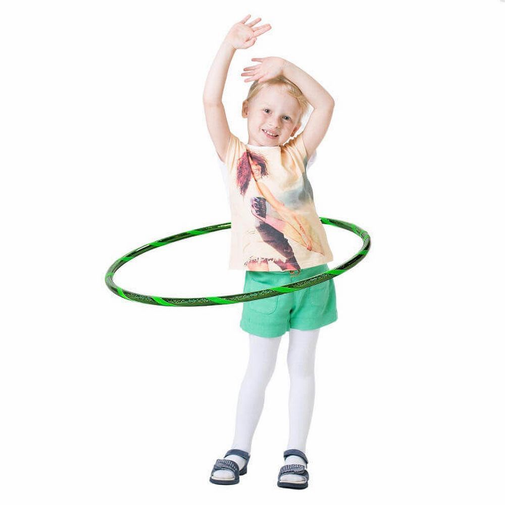 Hoopomania Glamour Kinder-Hula-Hoop | Ø 60 cm | Grün-Grün