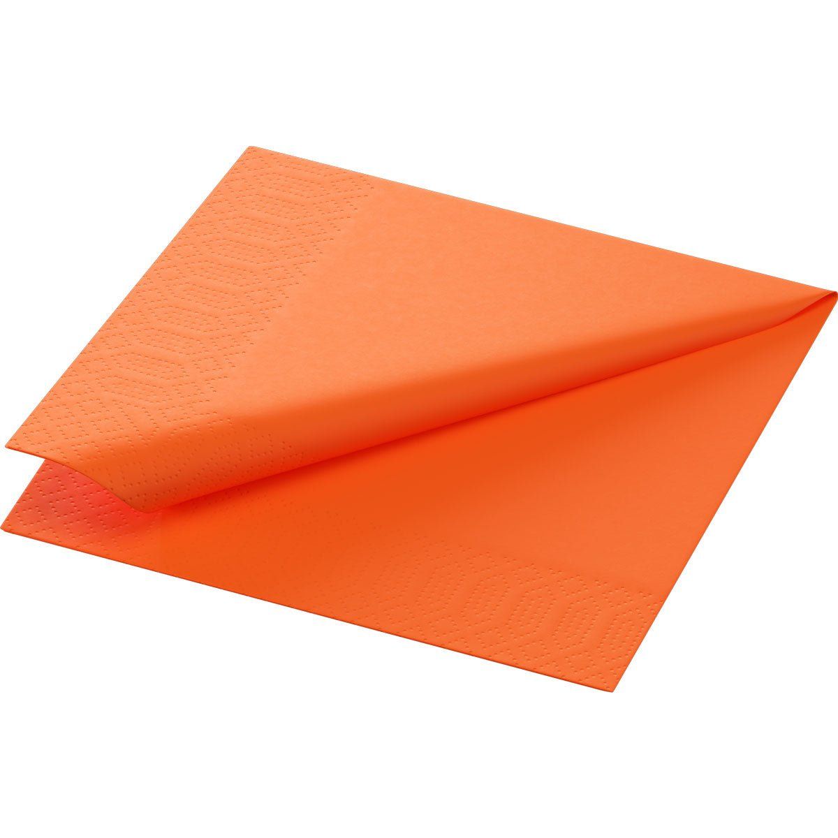 8x Zelltuchservietten 24 x 24 3-lagig 1/4 Falz Sun Orange