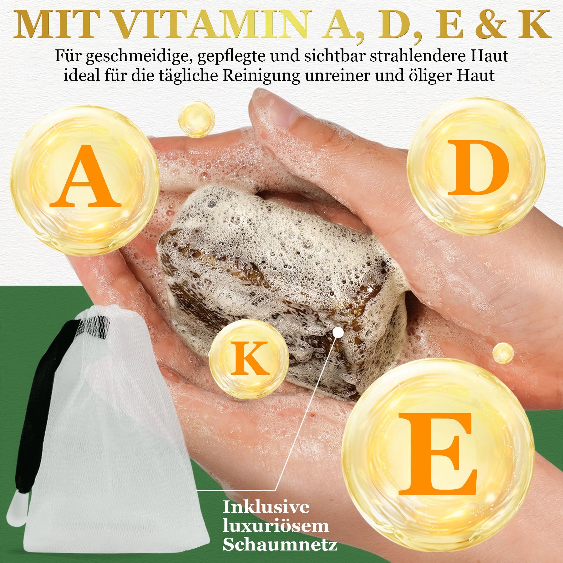 Aliver Afrikanische Schwarze Naturseife für Hautpflege