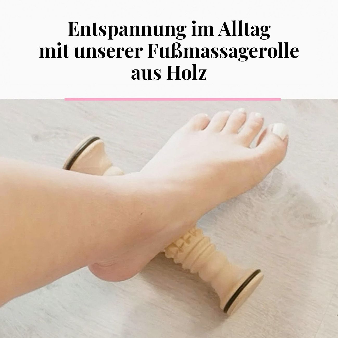 tuuli Massagerolle Massageroller Massagegerät Fuß Fußmassagegerät aus Holz