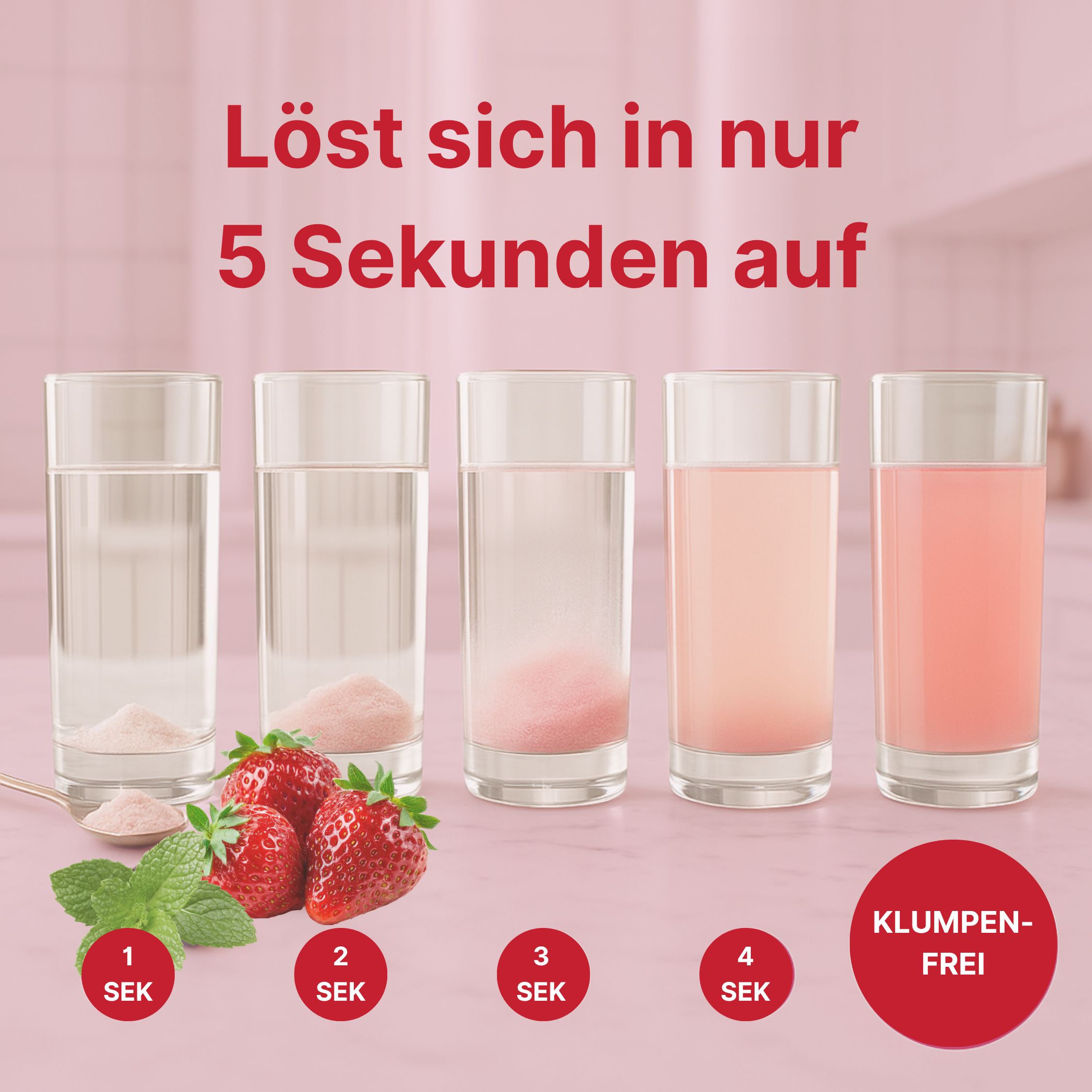 wellbe Beauty Kollagen Erdbeer-Minze mit Rejuva Complex® Formel