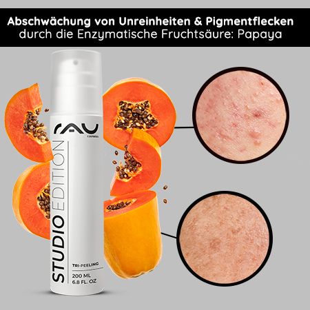 RAU Cosmetics Tri-Peeling Fruchtsäure- & Enzympeeling mit weißem Tee Tiefenreinigung