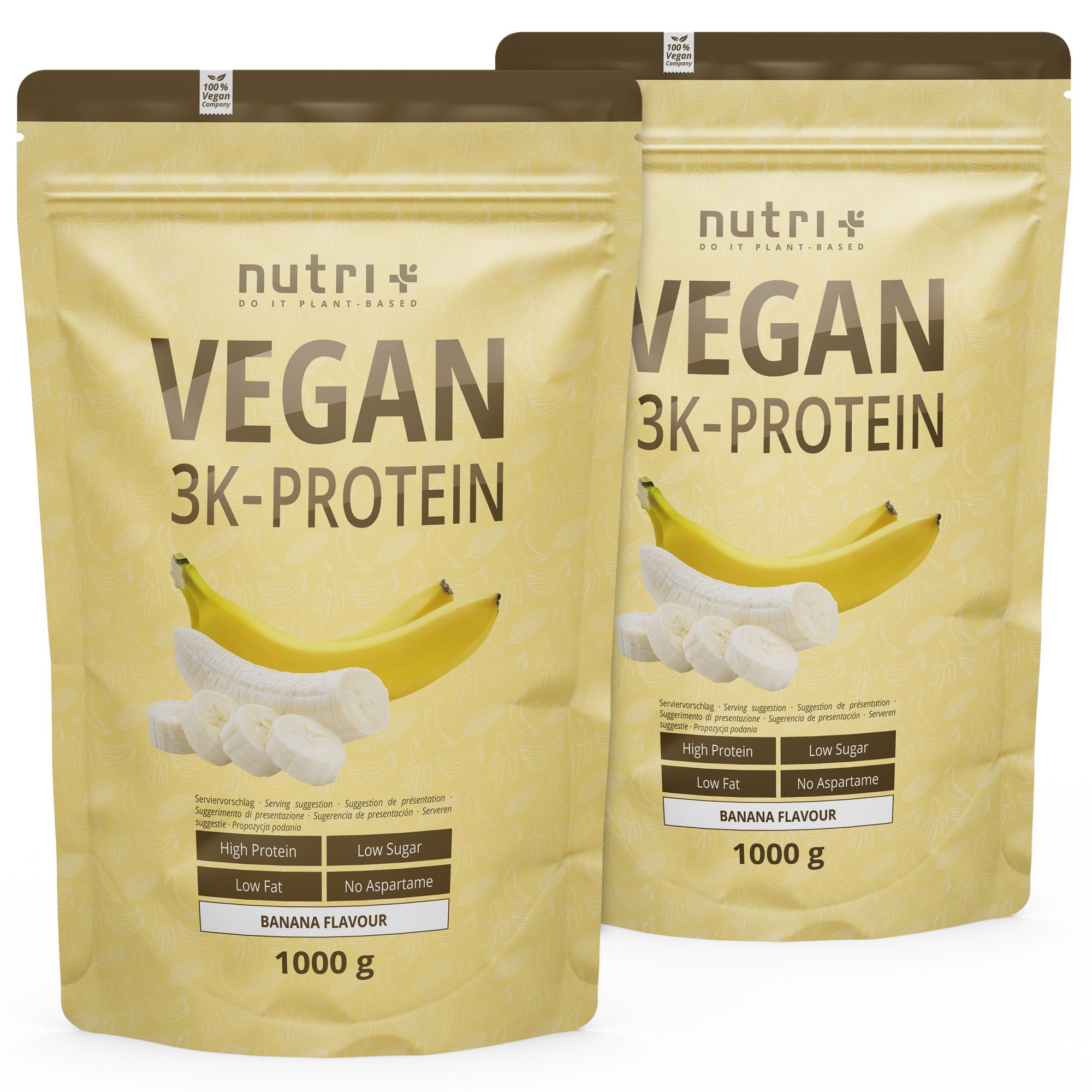 nutri+ Veganes Proteinpulver 3k