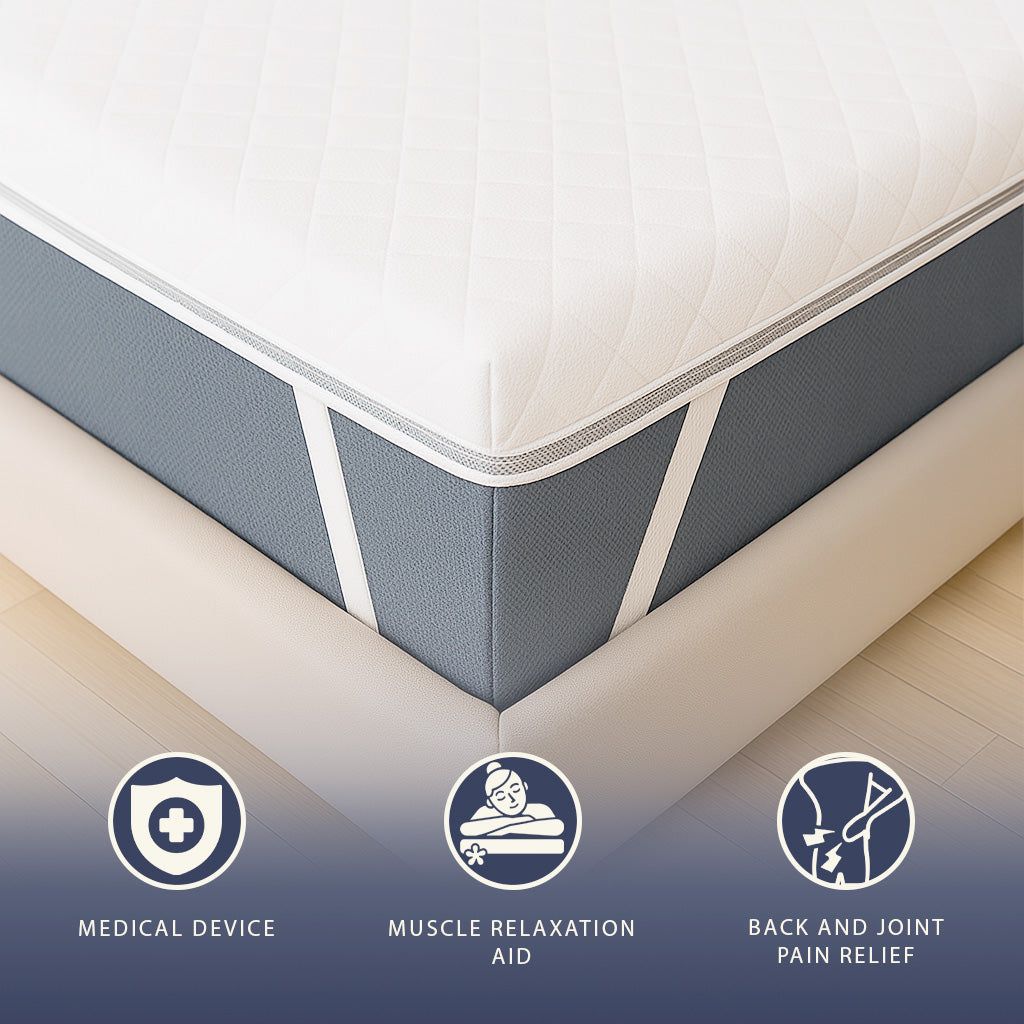 The White Stone Matratzentopper 180x200 aus Memory Foam mit 9 Differenzierten Zonen | Höhe 5 cm