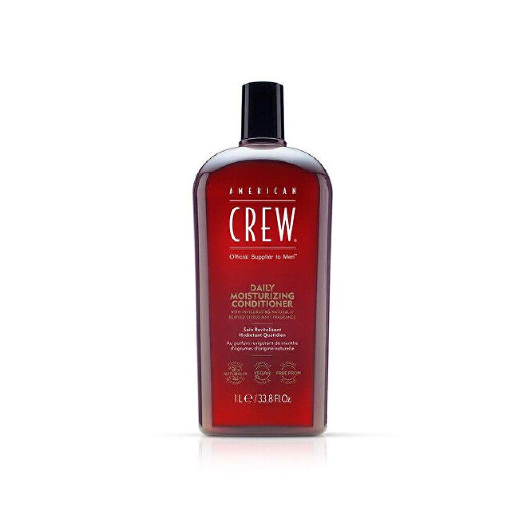 American Crew Daily Moisturizing Conditioner in roter Flasche, 1 Liter.