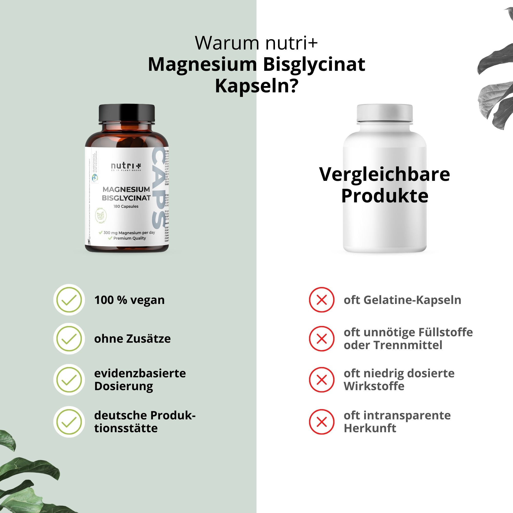 nutri+ Magnesiumbisglycinat Kapseln