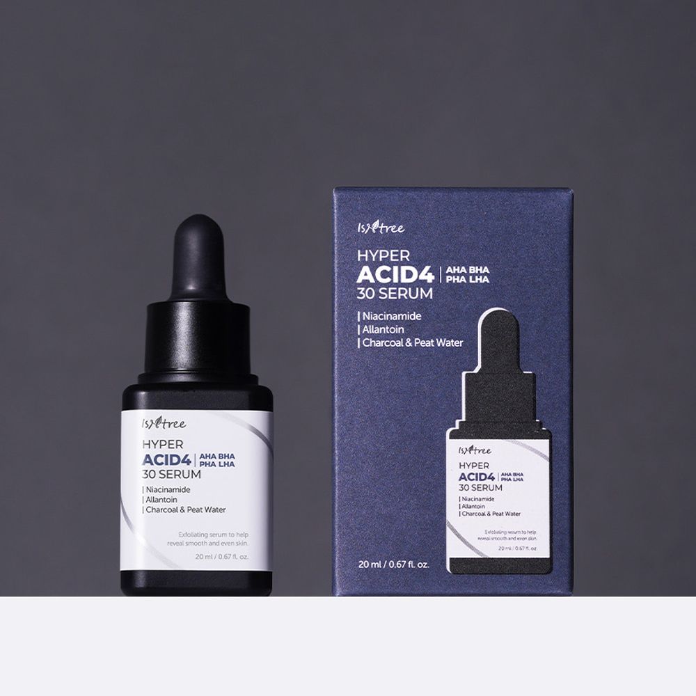 ISNTREE Hyper Acid4 30 Serum Flasche und Verpackung.