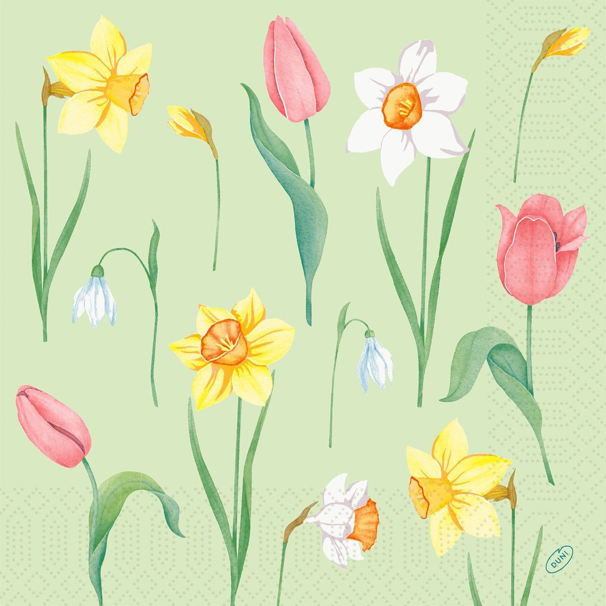 Servietten 40x40 3-lagig Spring Melody Papierservietten