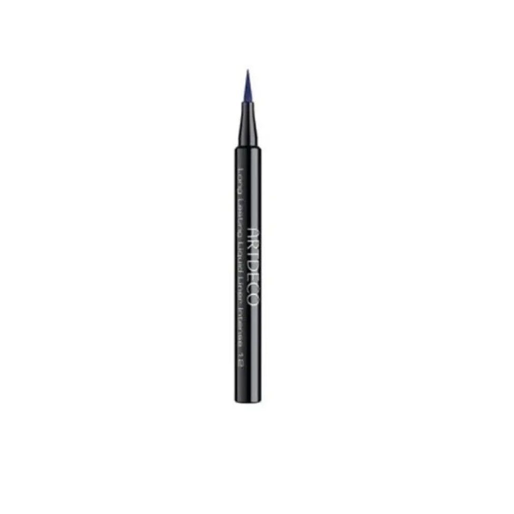 Artdeco Long Lasting Liquid Liner Intense. Schwarzer Stift mit blauer Spitze. Aufschrift: Long Lasting Liquid Liner Intense 12.