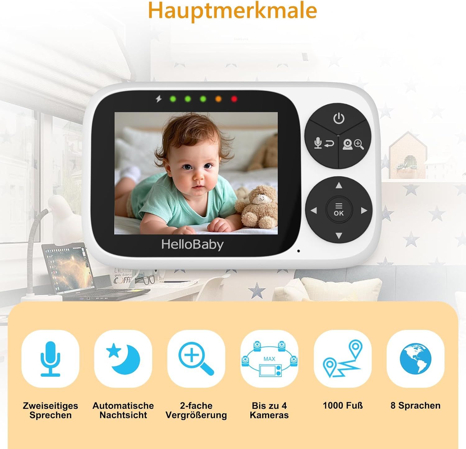 HelloBaby Babyphone mit Kamera