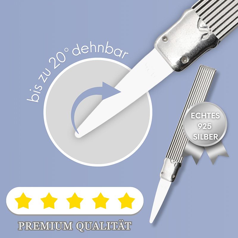 Sanident Zahnstocher: Echte 925 Silberspitze, bis 20° dehnbar. Premium Qualität.