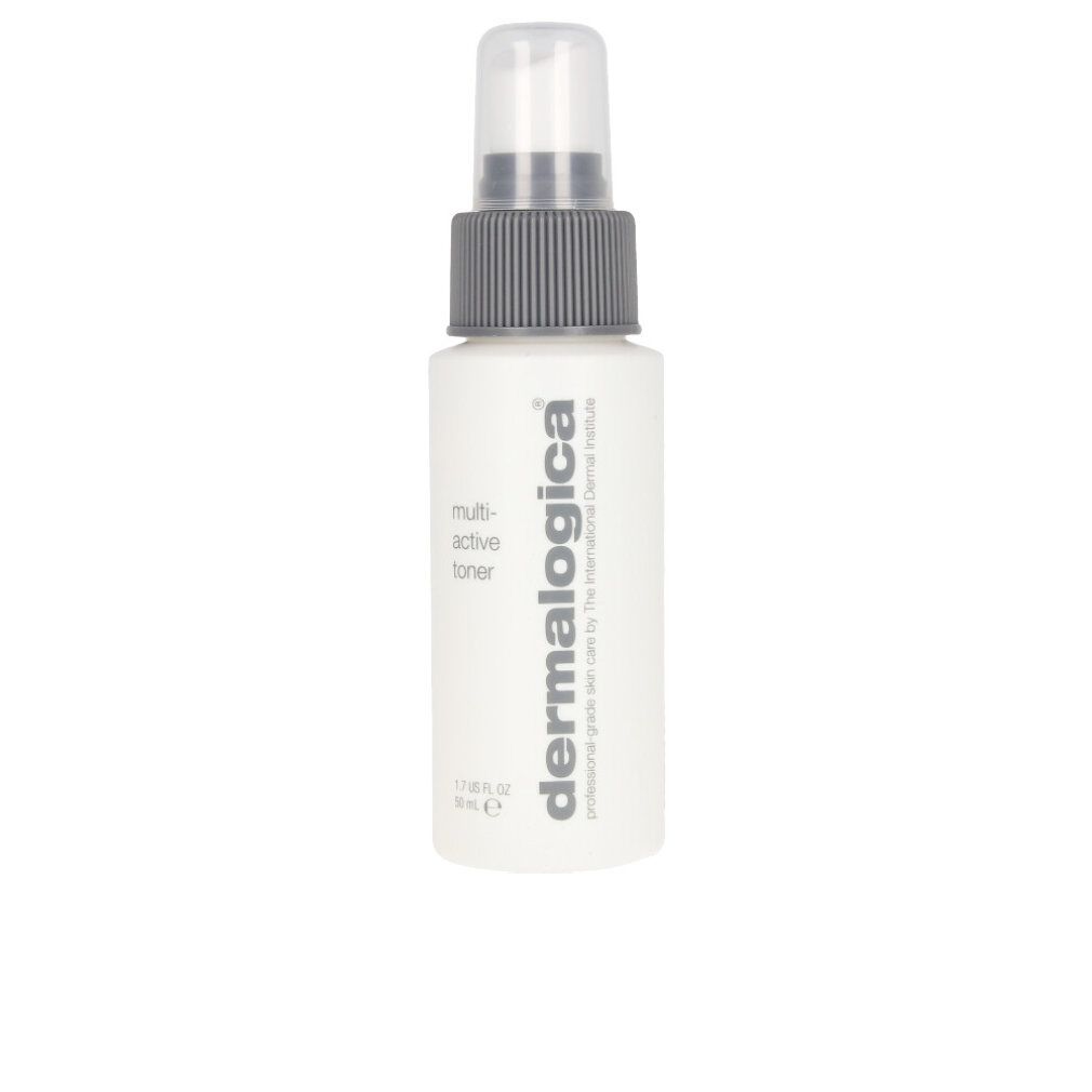 Kleiner Dermalogica Multi-Active Toner Sprühflakon, 50 ml, mit grauem Sprühkopf.