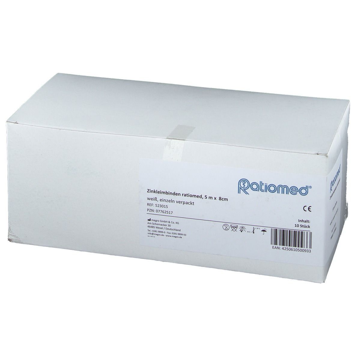 ratiomed Zinkleimbinden weiß 8 cm x 5 m