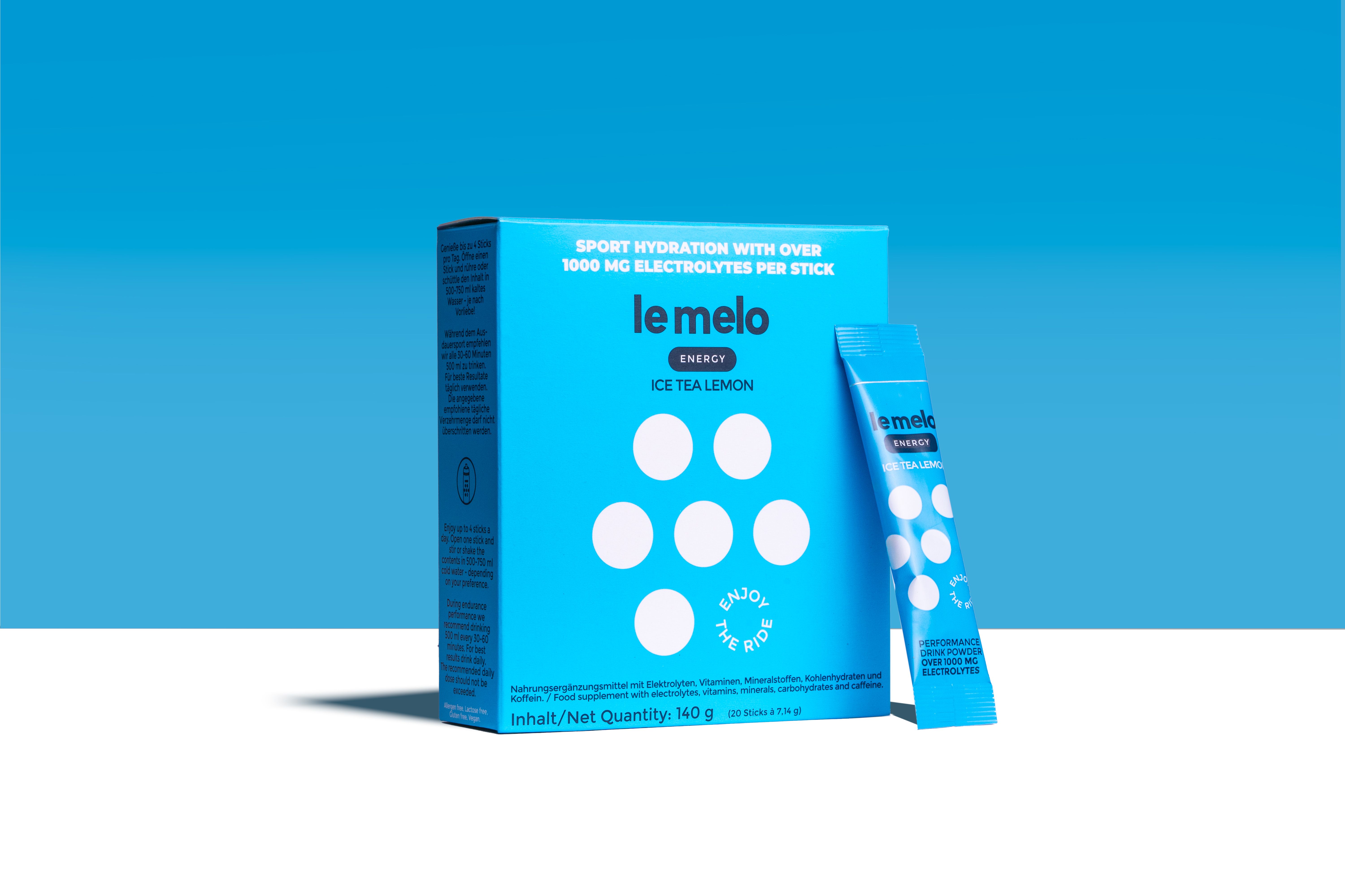le melo ICE TEA LEMON - funktionale Hydration mit Koffein
