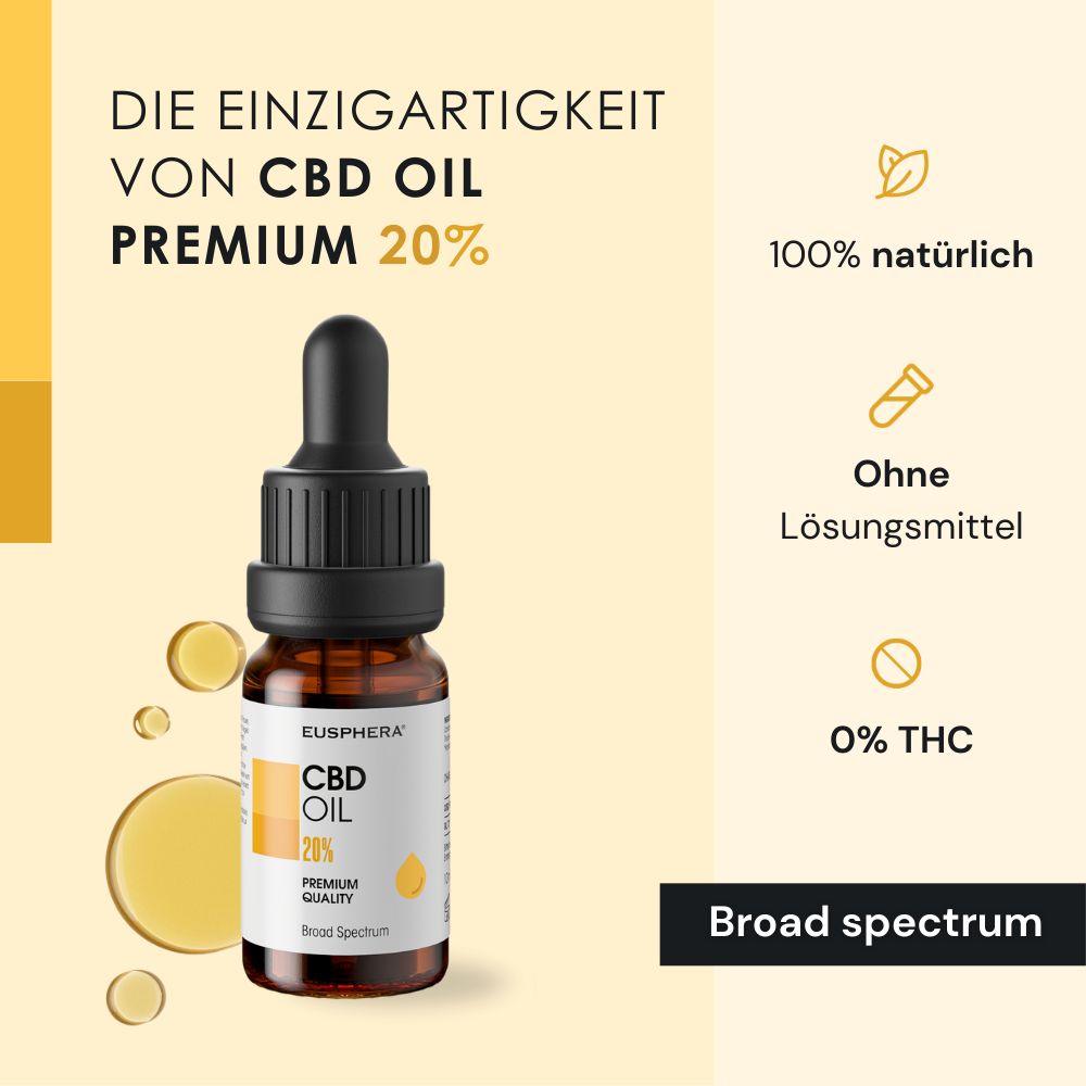Eusphera CBD Öl 20% – THC-freies Vollspektrumöl
