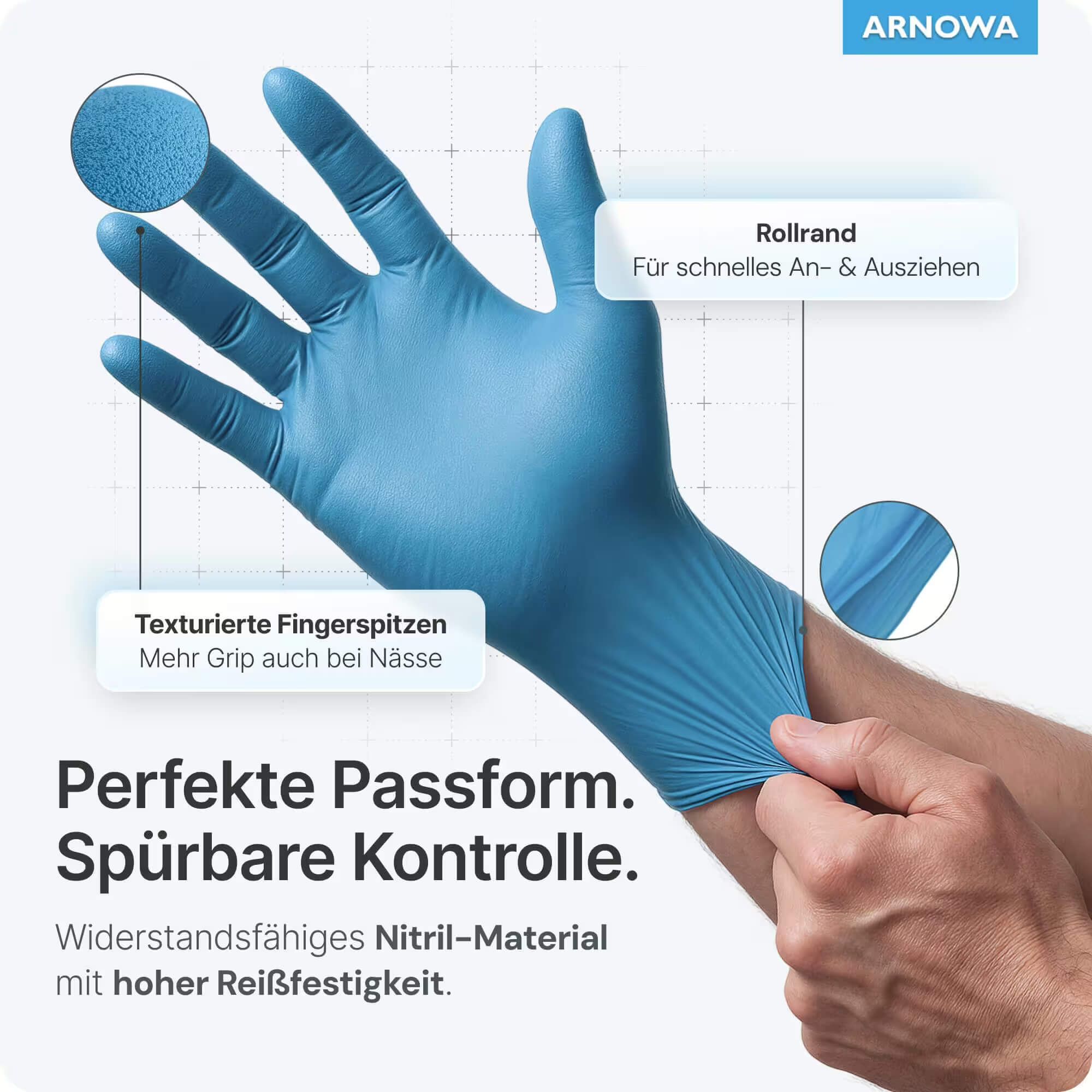 Arnowa Arnomed Nitril Blue Untersuchungshandschuhe Gr. XXL