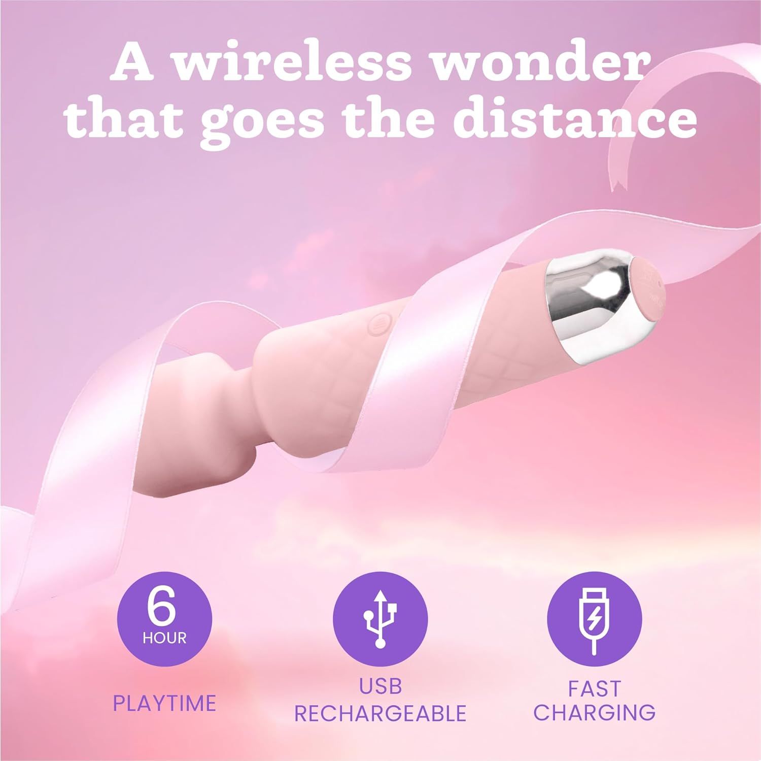 Oliver James Vibrator für Frauen - Leise & Leistungsstark Pastellrosa