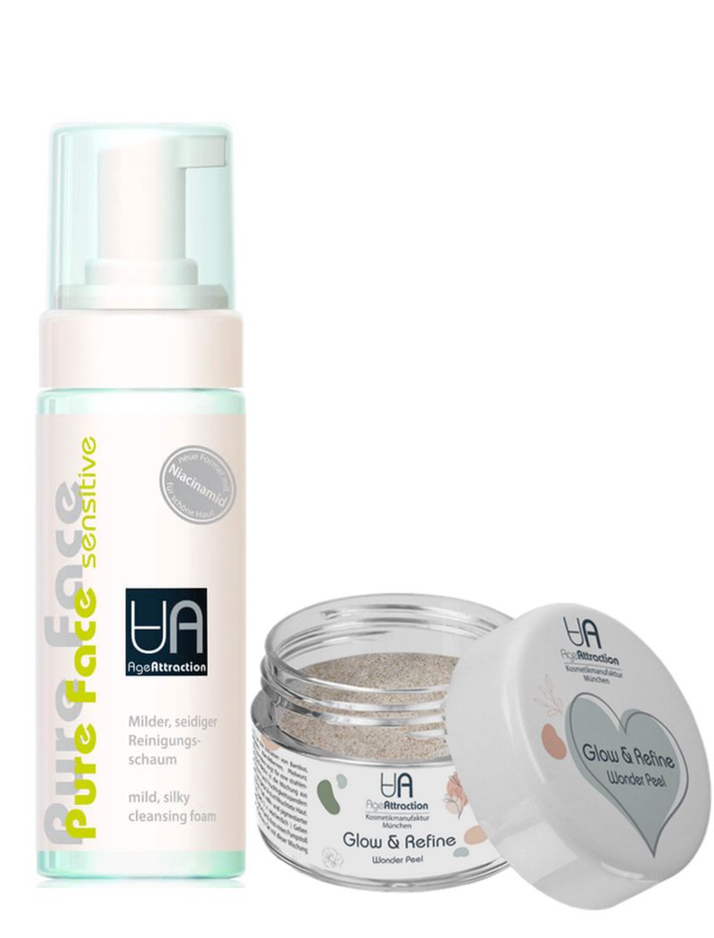 AGE ATTRACTION - Wonder Peel Glow & Refine + Pure Face Reinigungsschaum