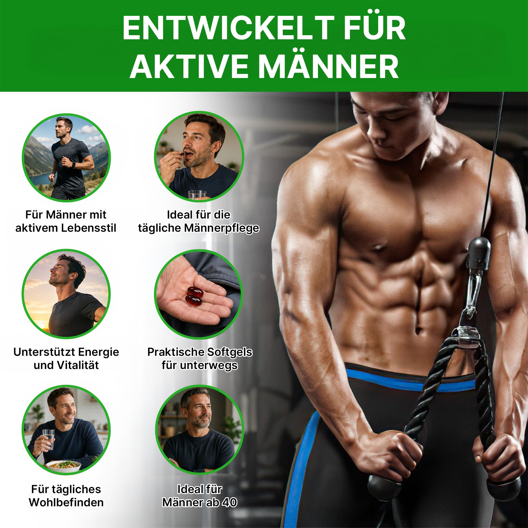 Acentiallabs Saw Palmetto Extrakt Sägepalmenextrakt Kürbiskernöl Hochdosiert Softgels