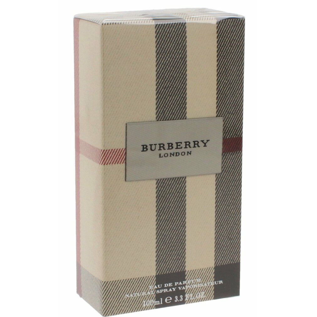 Burberry London Eau de Parfum in Verpackung. Beige karierte Box mit Logo. 100ml.