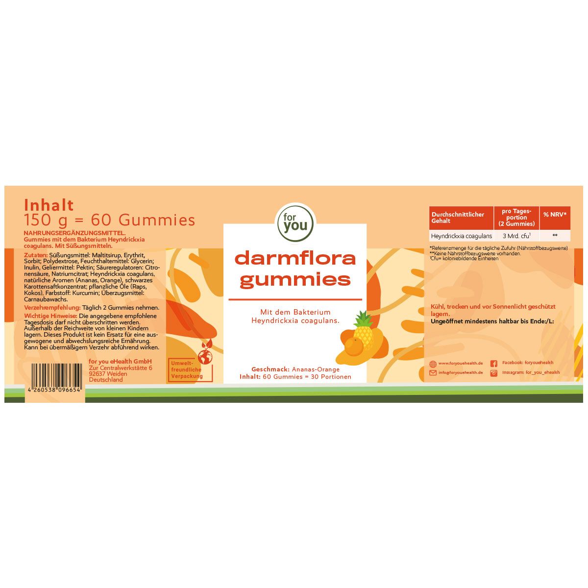 for you darmflora gummies - Ananas-Orange