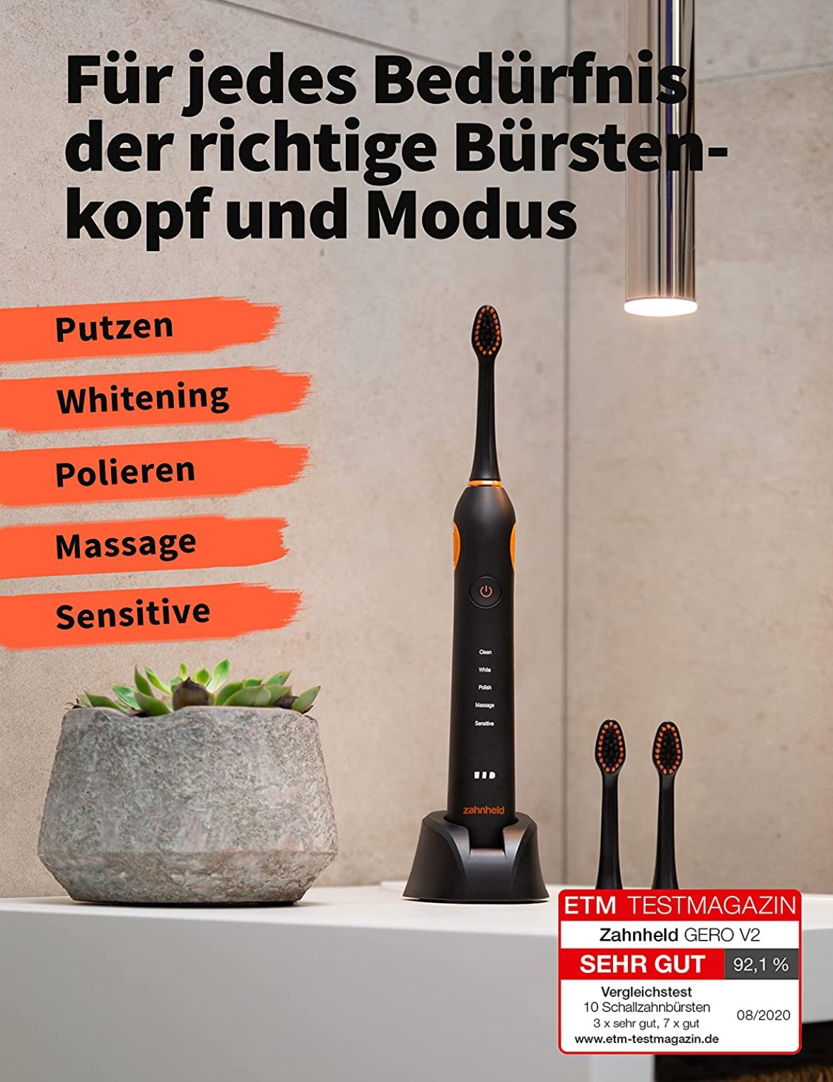 Zahnheld Bürstenkopf Basic Mini weiß (9 Stück)