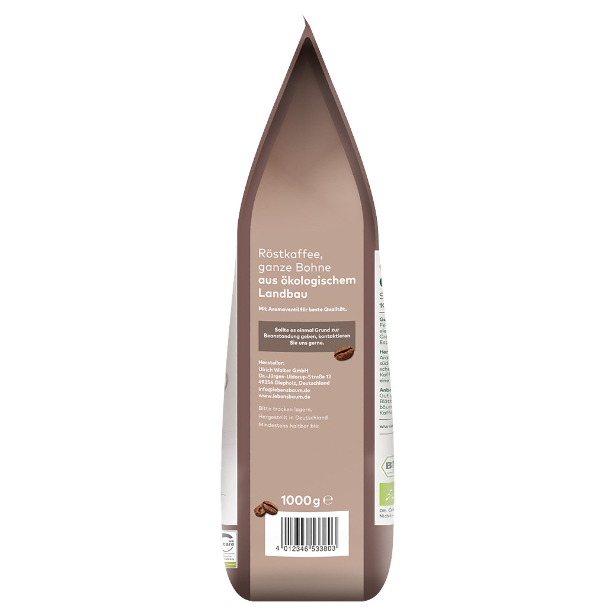 Bio Solea Kaffee Crema ganze Bohne