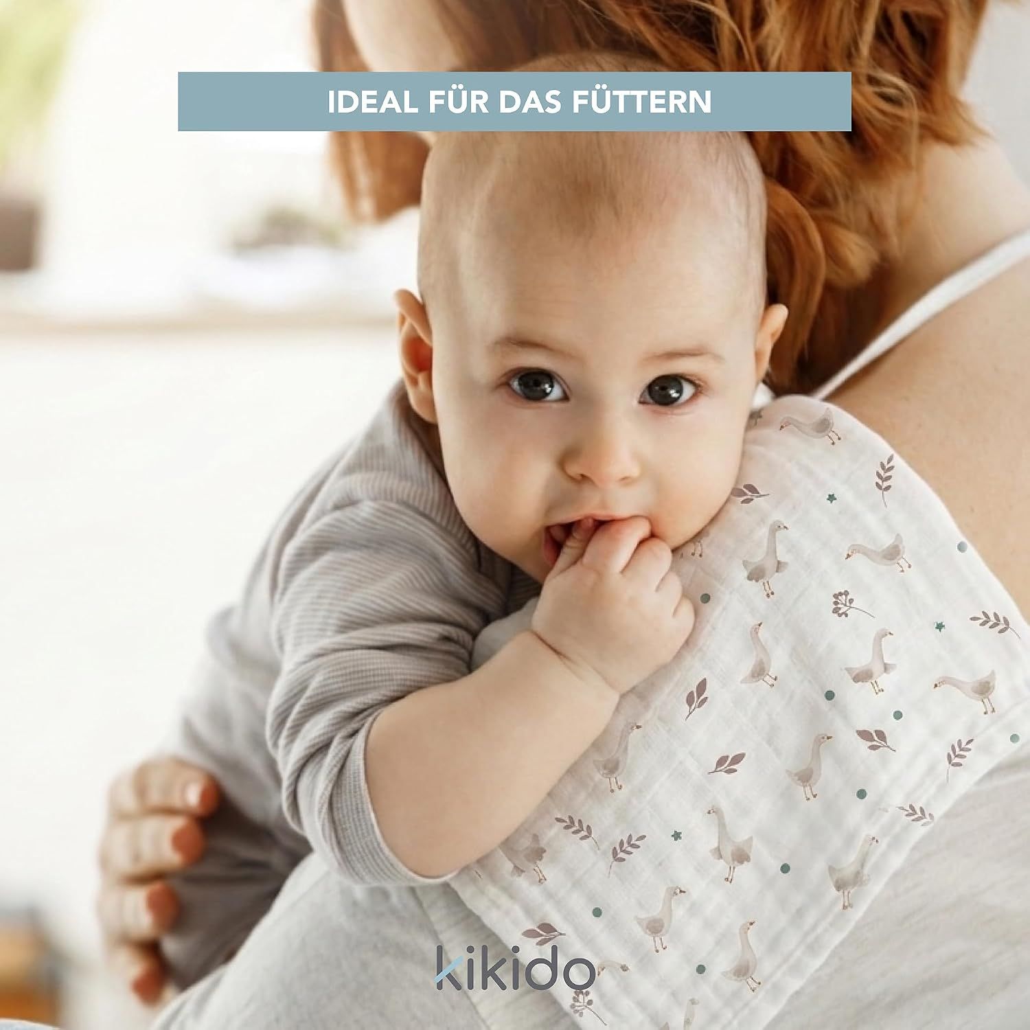 Kikido Mullwindeln Baby 100% Baumwolle