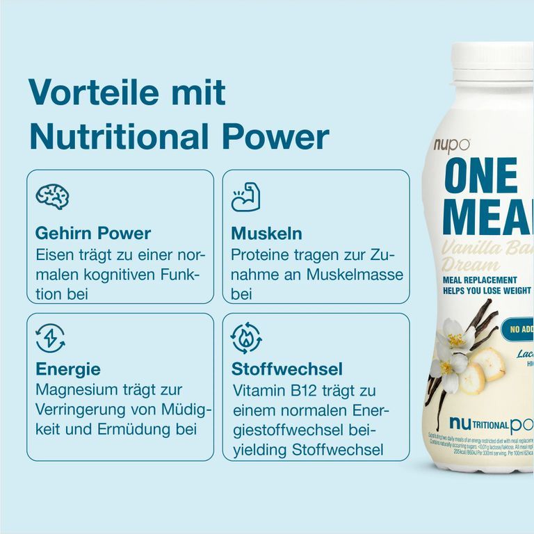 nupo One Meal +Prime Shake Vanilla Banana Dream