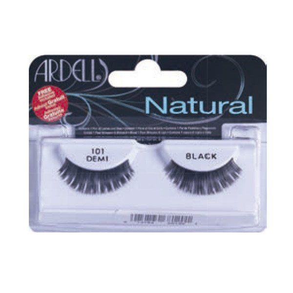 Ardell Natural falsche Wimpern, Modell 101 Demi, schwarz, im Einzelhandels-Blister.