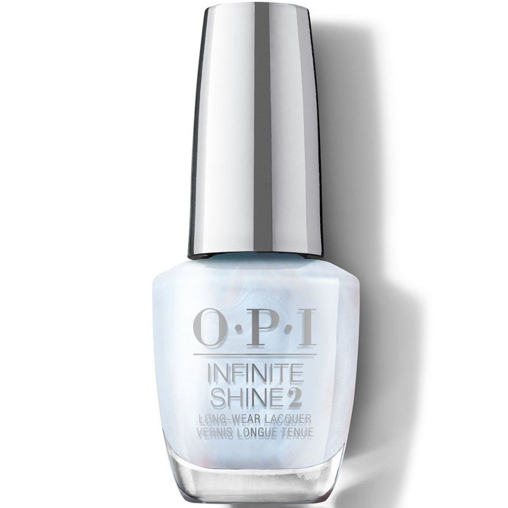 Nagellackflasche mit silbernem Deckel. Aufschrift: OPI Infinite Shine 2.