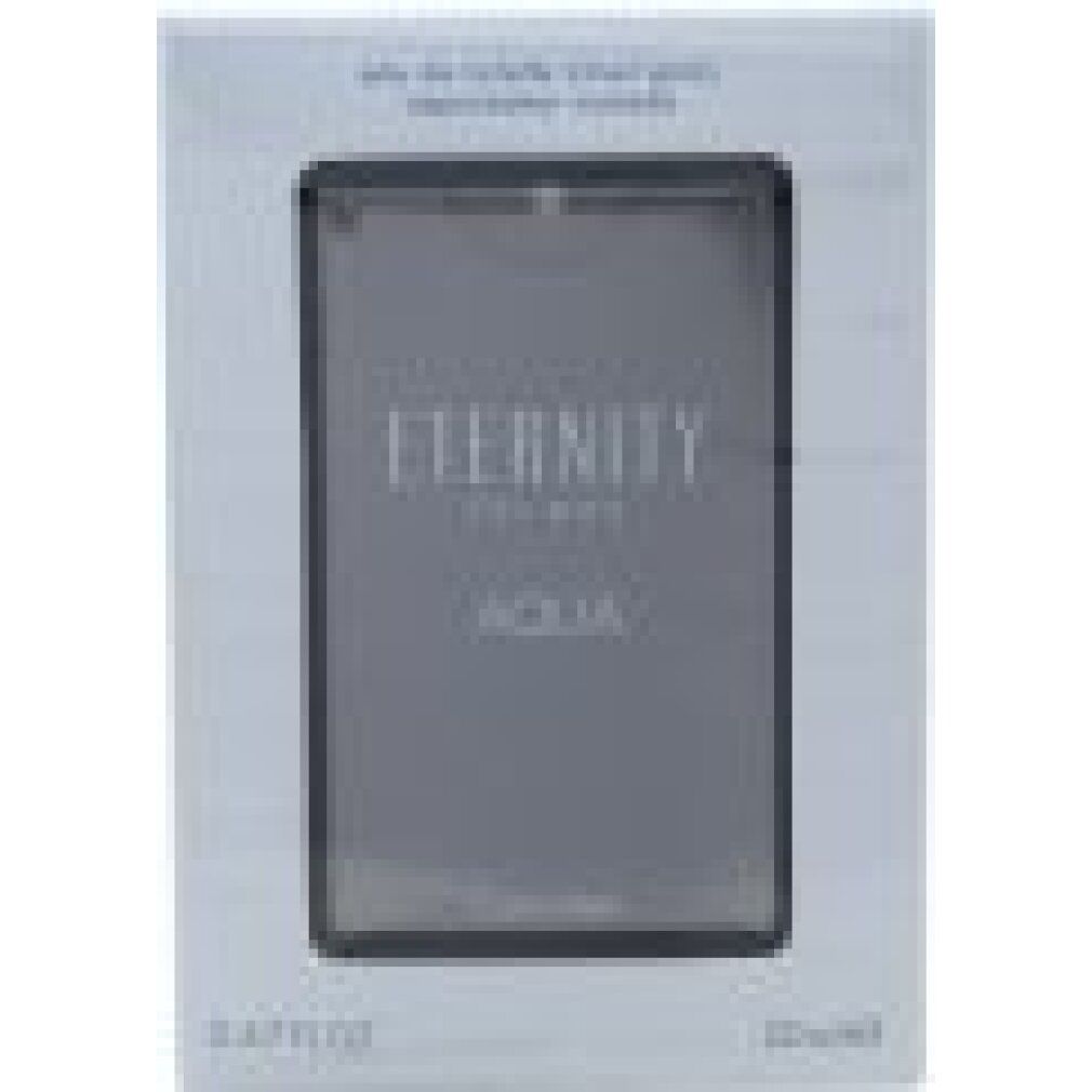 Verpackung mit Spray. Aufschrift: Eternity for men Aqua. Calvin Klein Logo.