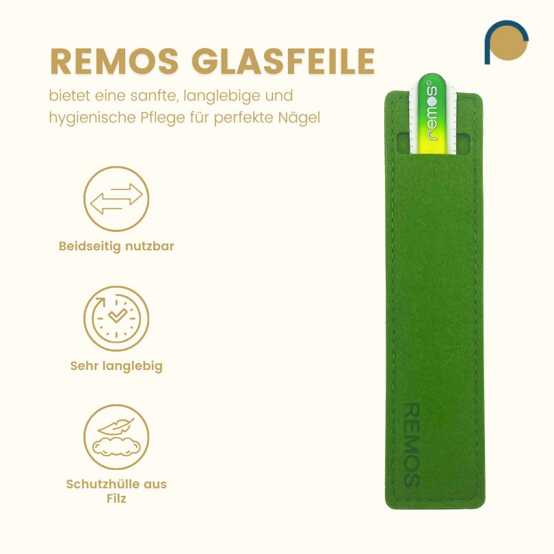 REMOS Glasnagelfeile, 14 cm, beidseitig