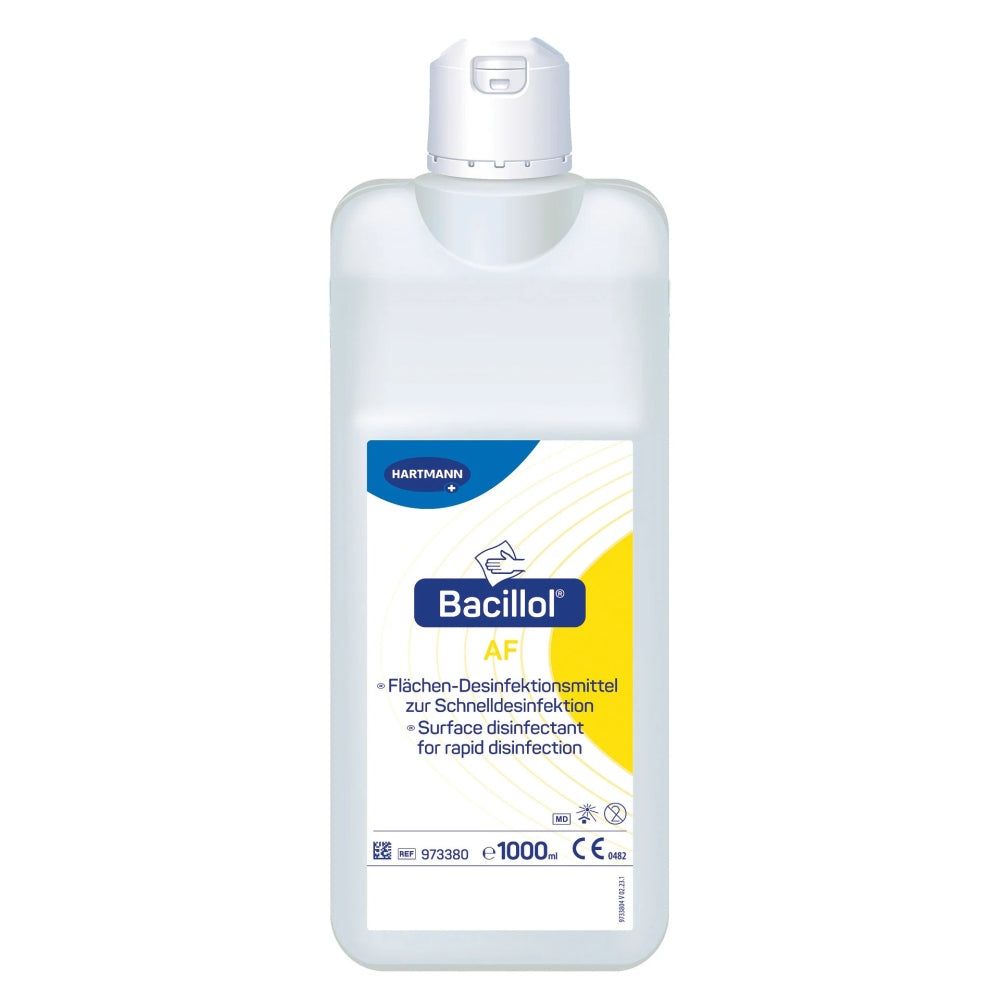 BODE Bacillol AF Flächendesinfektion: Flasche mit 1000ml, Oberflächen-Desinfektionsmittel.