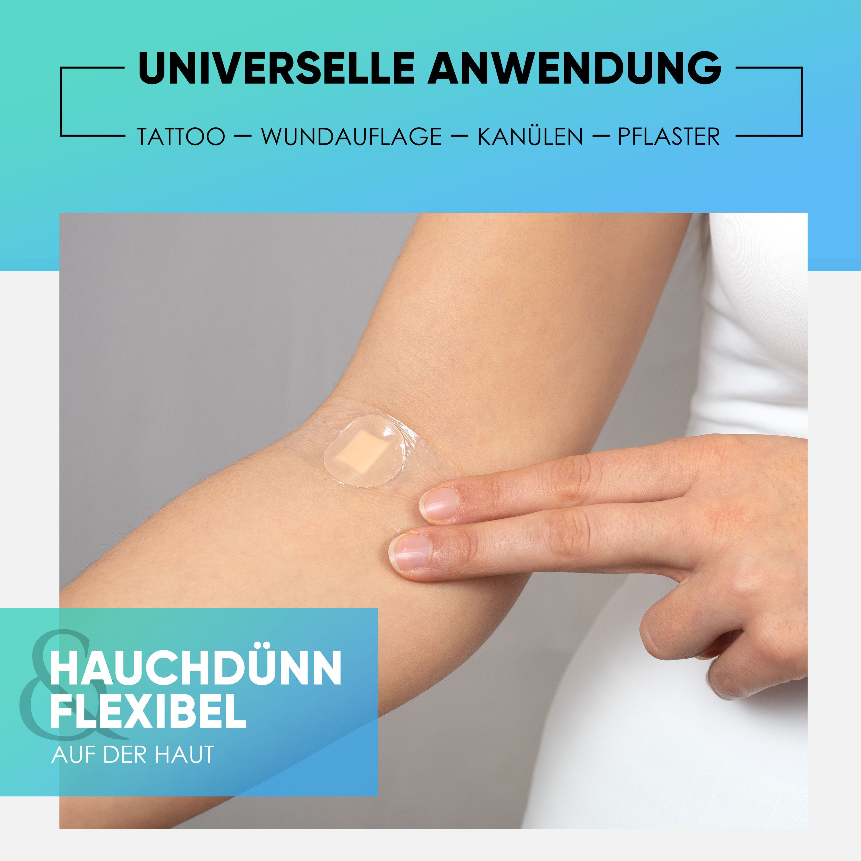 Health Press Folienverband 3er Set – Wasserfeste Schutzfolie (Duschpflaster) zum Abdecken von Wunden