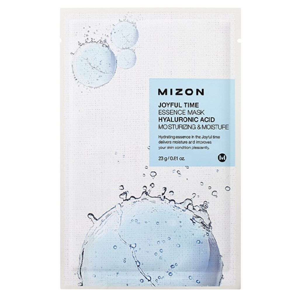 MIZON Hyaluronsäure Feuchtigkeitsmaske, einzeln verpackt.