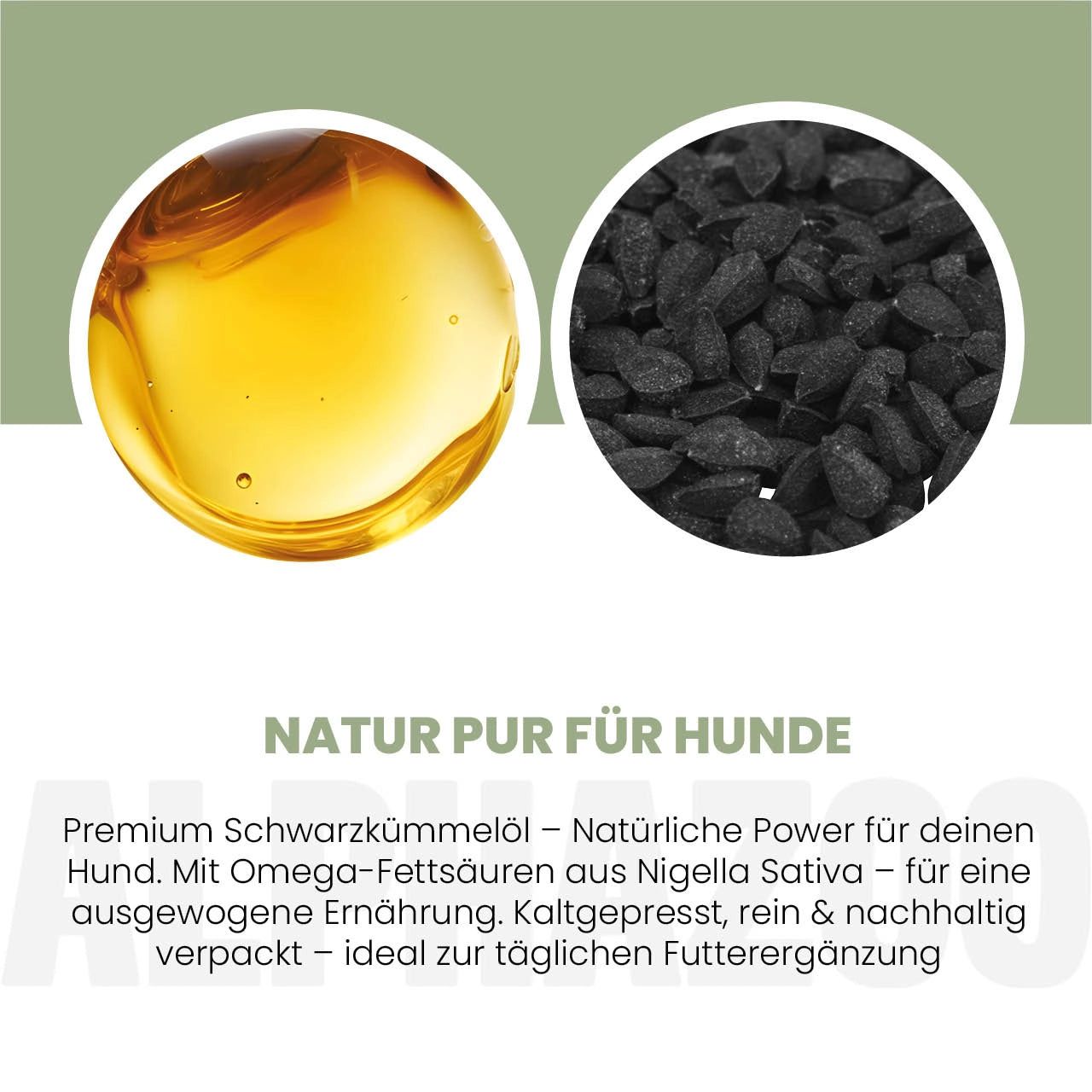 ALPHAZOO Premium Schwarzkümmelöl für Hunde