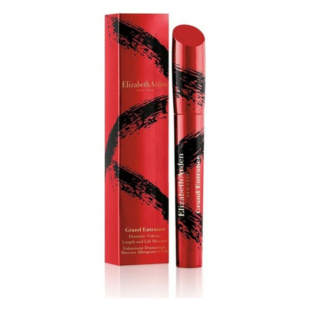 Elizabeth Arden Grand Entrance Mascara und Verpackung in Rot mit schwarzer Aufschrift.