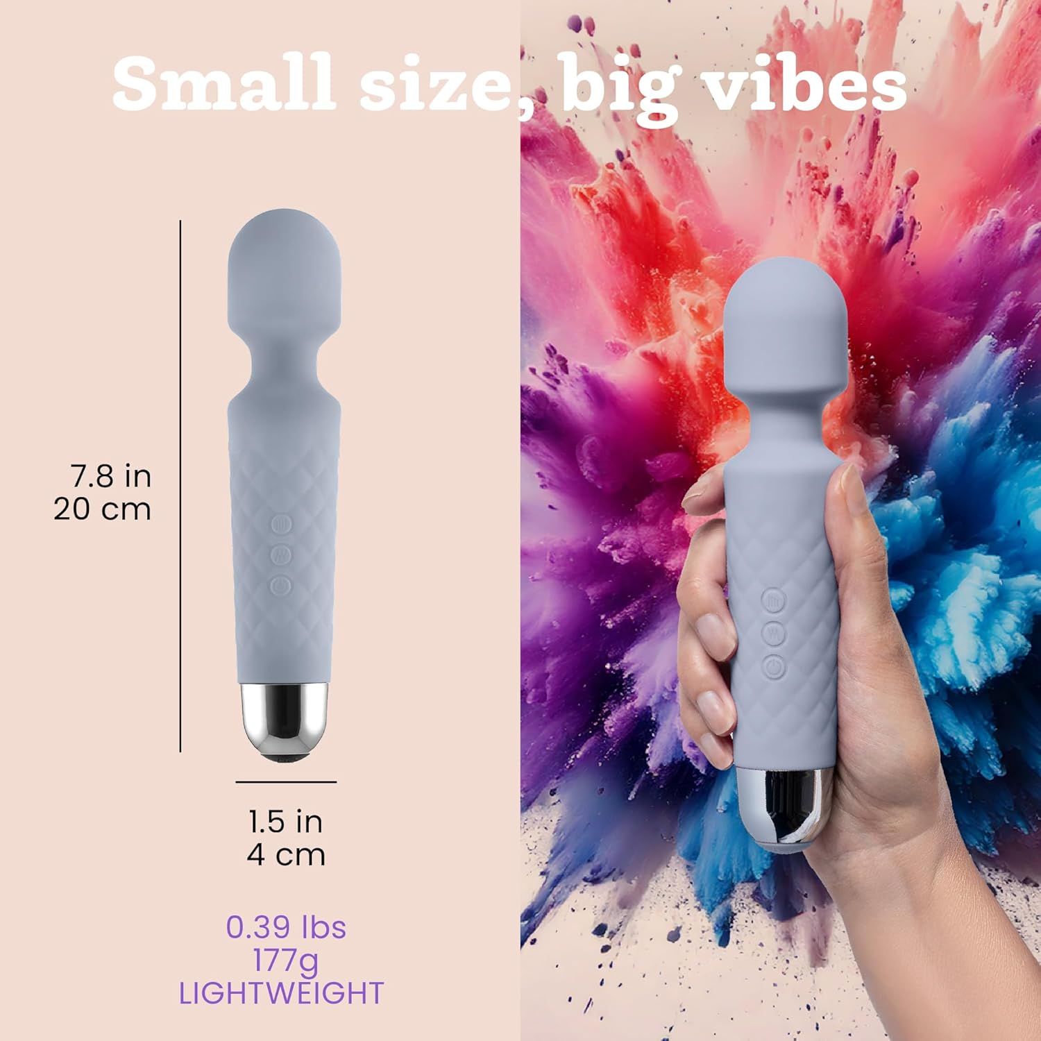 Oliver James Vibrator für Frauen - Leise & Leistungsstark Pastellblau