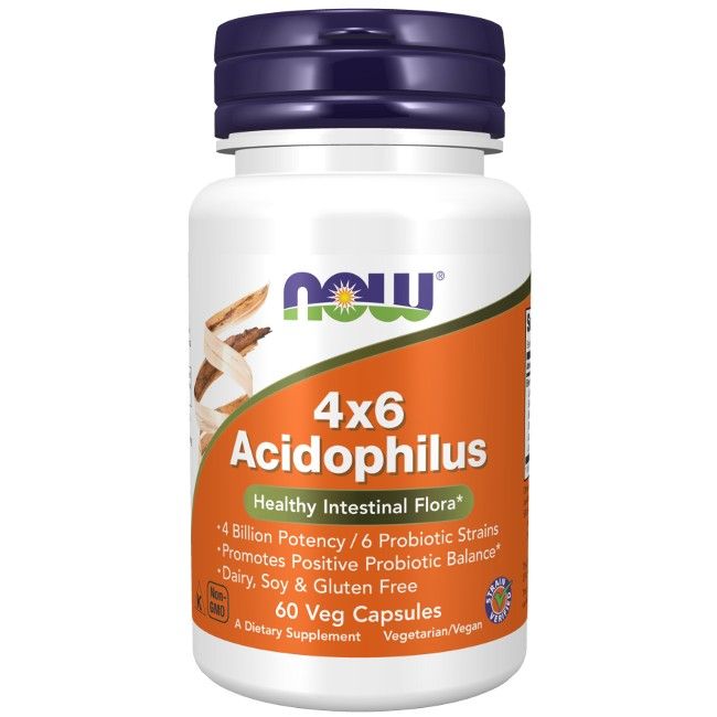 Now Foods Acidophilus 4x6 60 Veg-Kapseln