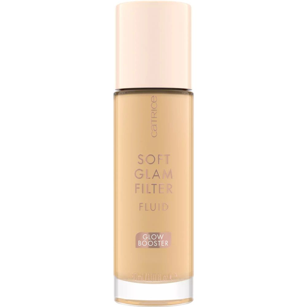 Flüssigkeit in einer Flasche. Aufschrift: Soft Glam Filter Fluid, Glow Booster. Marke: Catrice.