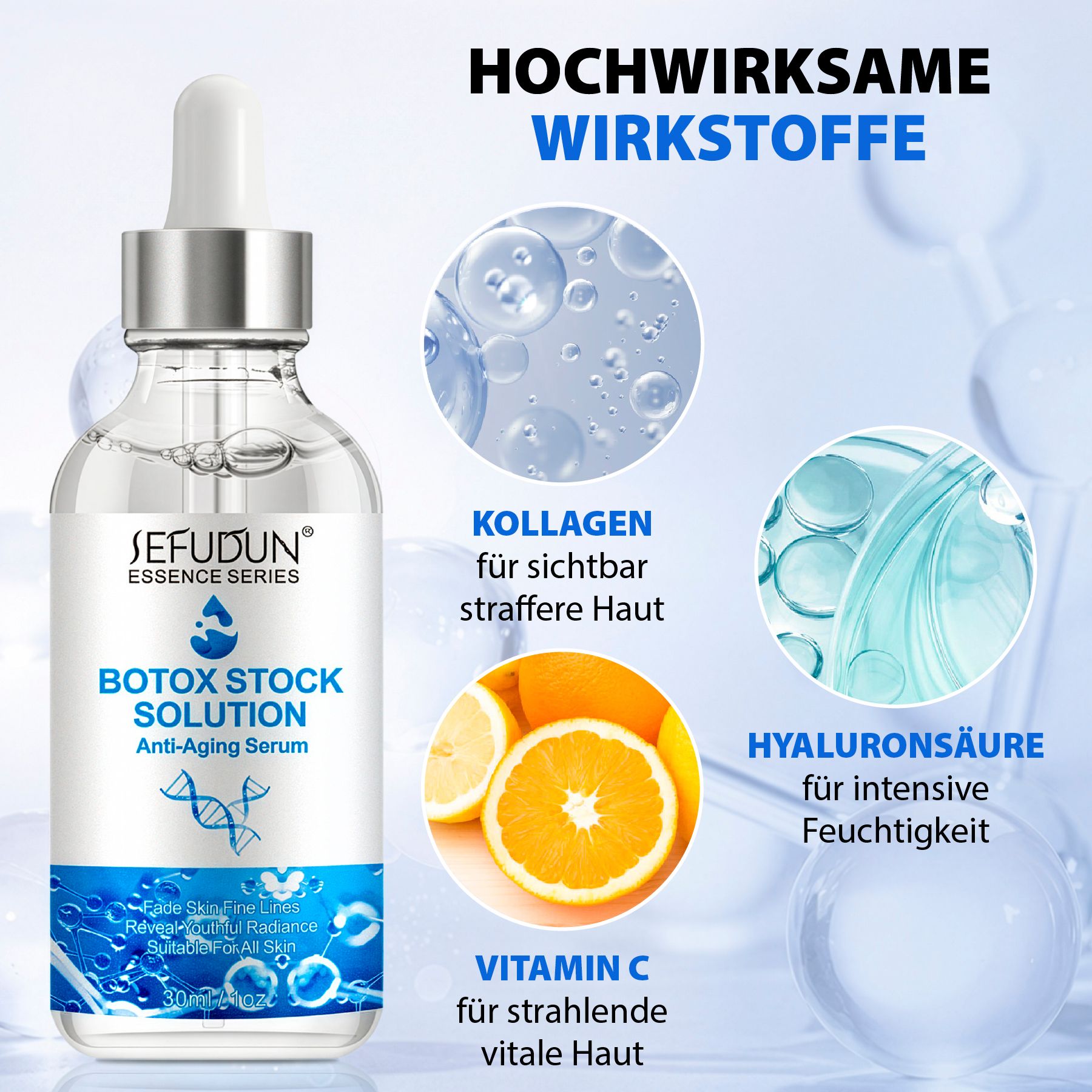 ALIVER Gesichtsserum Botox-Solution Anti-Aging für Gesicht