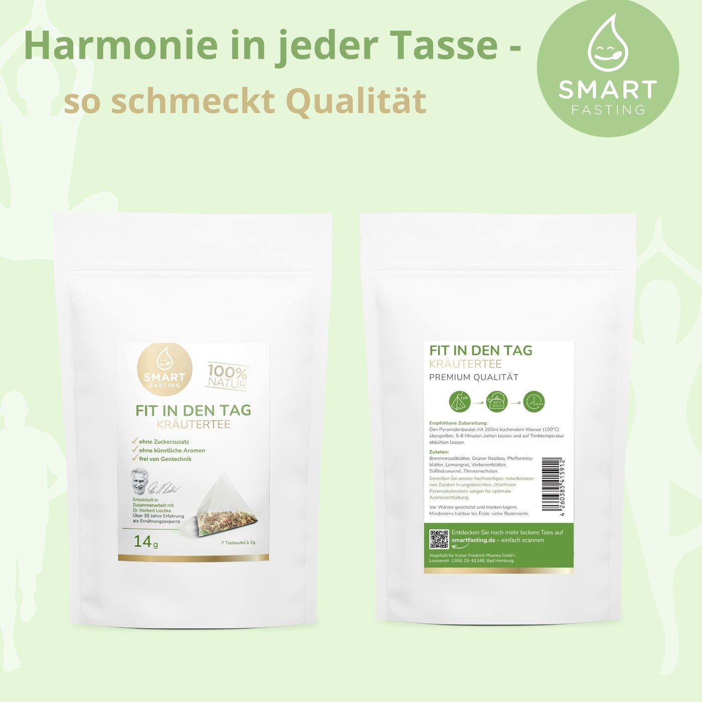 Smart Fasting® Kräutertee - Fit in den Tag - 100% Natur, vegan, hochwertig