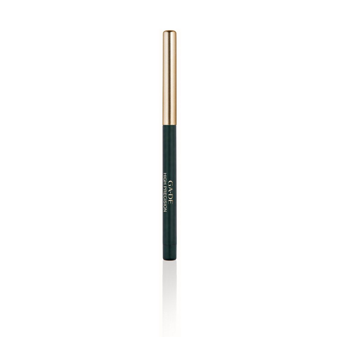 Schwarzer Eyeliner mit goldener Kappe. Aufschrift: GA-DE HIGH PRECISION.