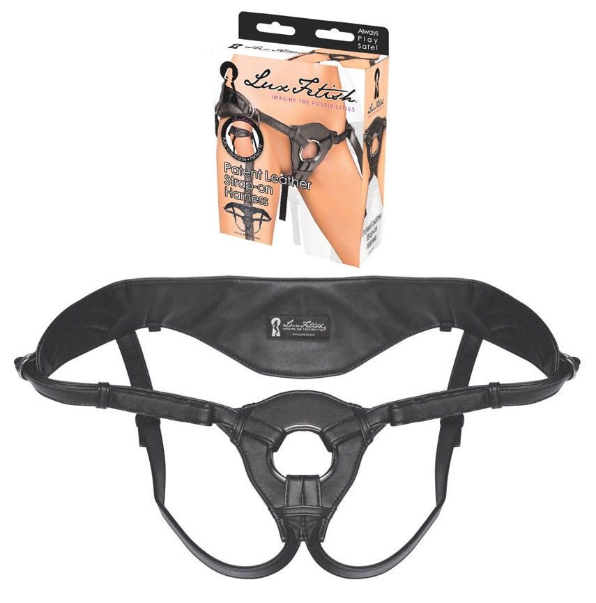 Lux Fetish - Patent Leather - Strap-on Harness
