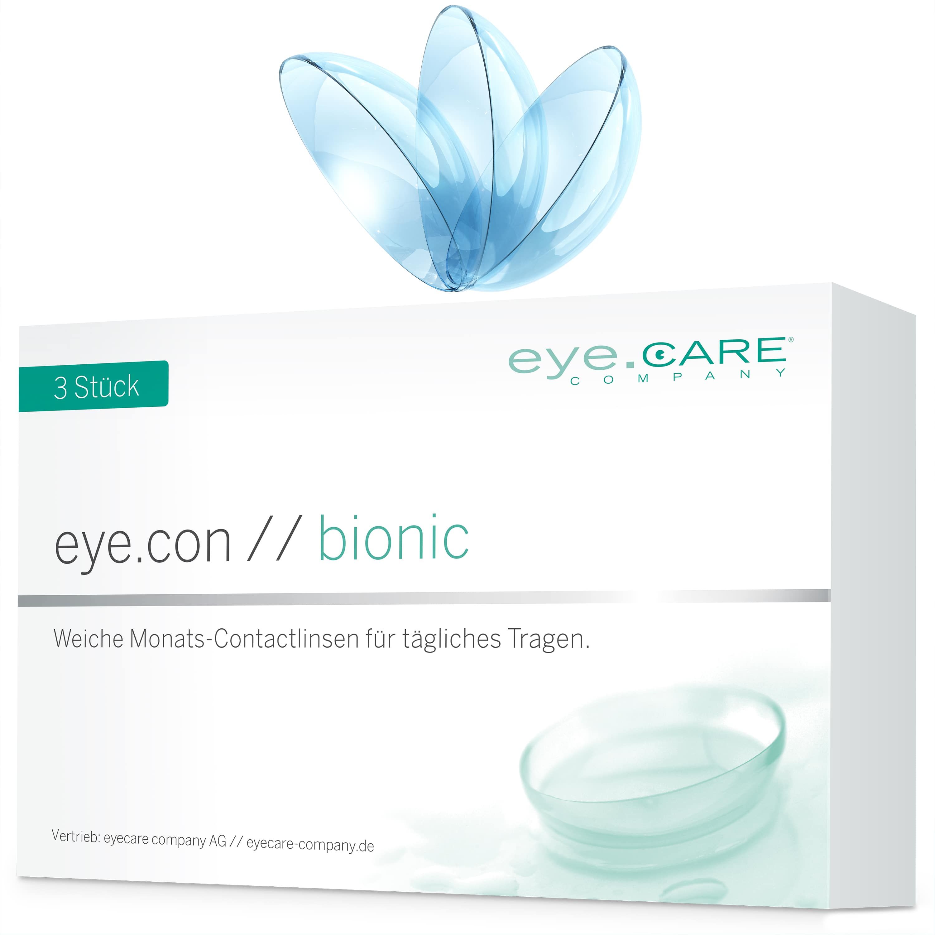 Packung mit 3 eye.con // bionic Monats-Kontaktlinsen.